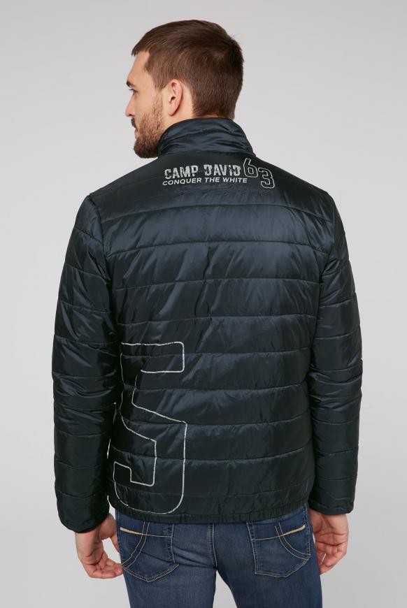 Stepp-Blouson mit Label-Applikationen