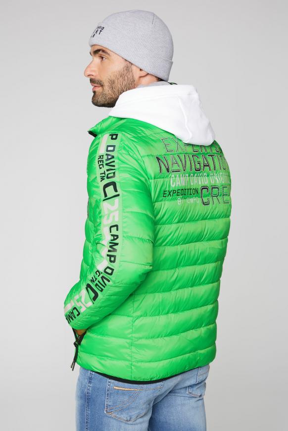 Steppjacke mit Logo Tapes und Artworks