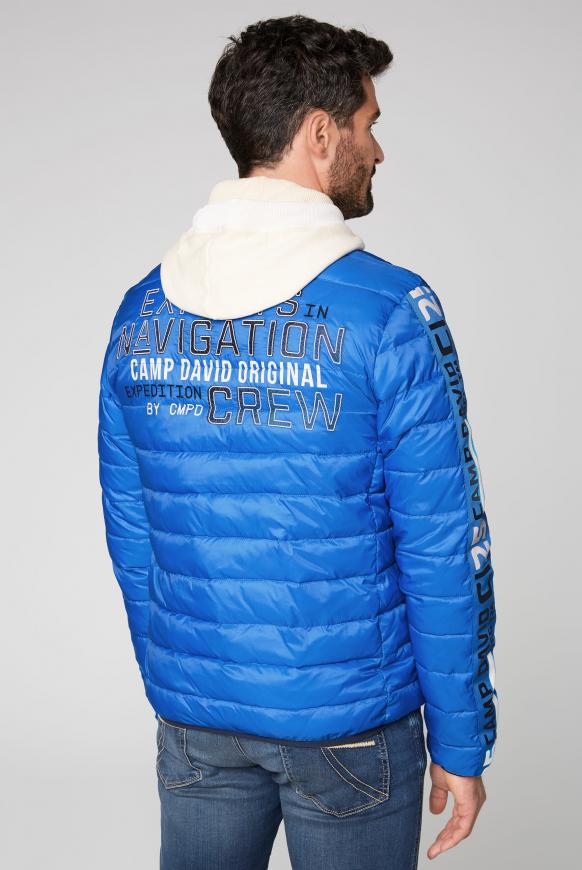 Steppjacke mit Logo Tapes und Artworks