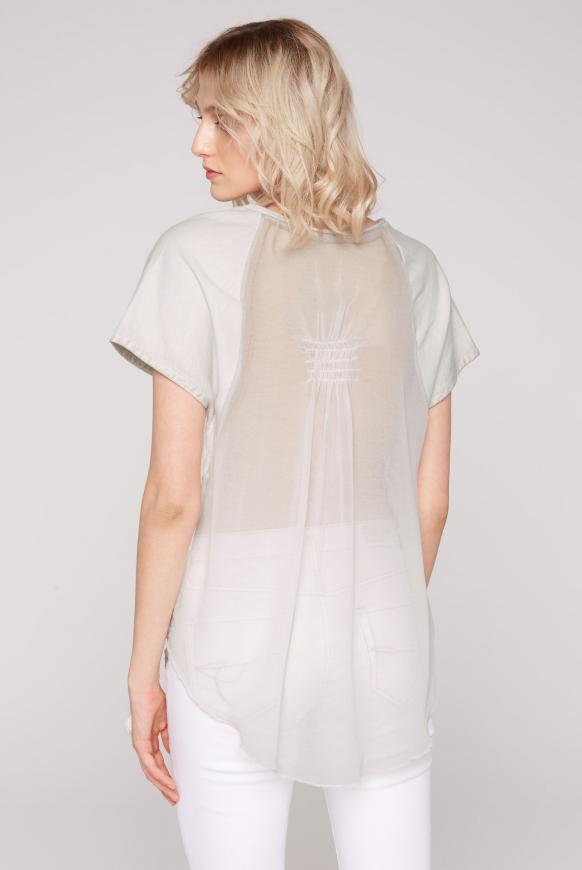 sheer white tee shirt