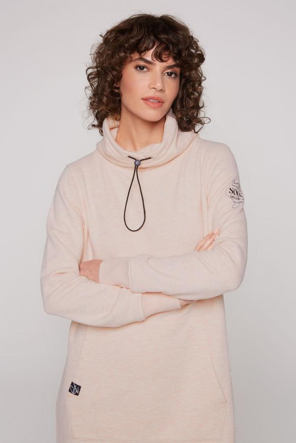 Sweatkleid mit hohem Kragen