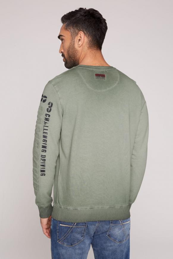 Sweatshirt Oil Dyed mit Logo-Prägung