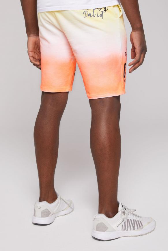 Sweatshorts Dip Dye mit Label Prints