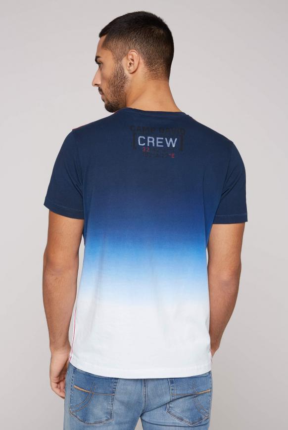 T-Shirt Dip Dye mit Frontprint