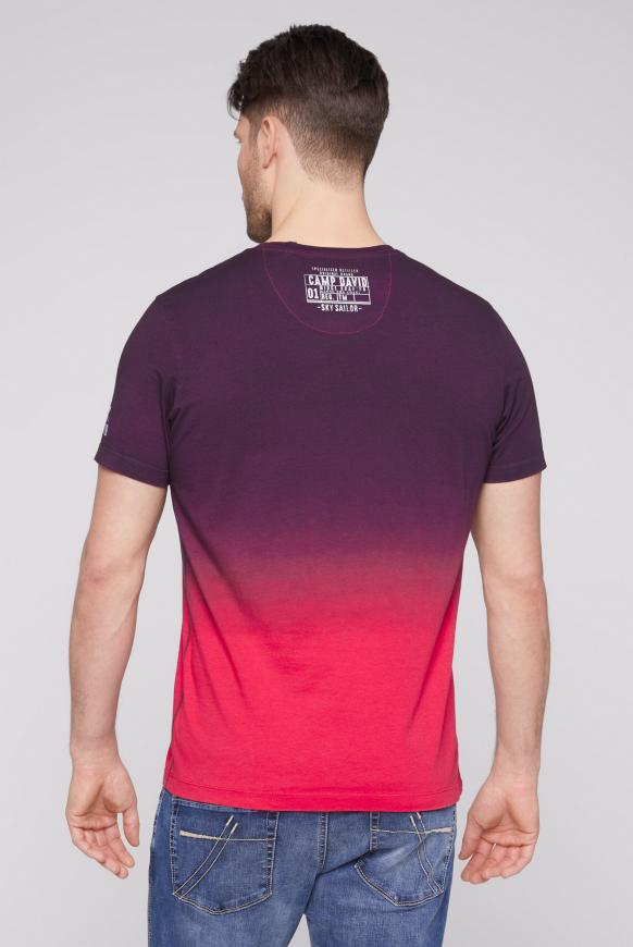 T-Shirt Dip Dye mit Logo Prints