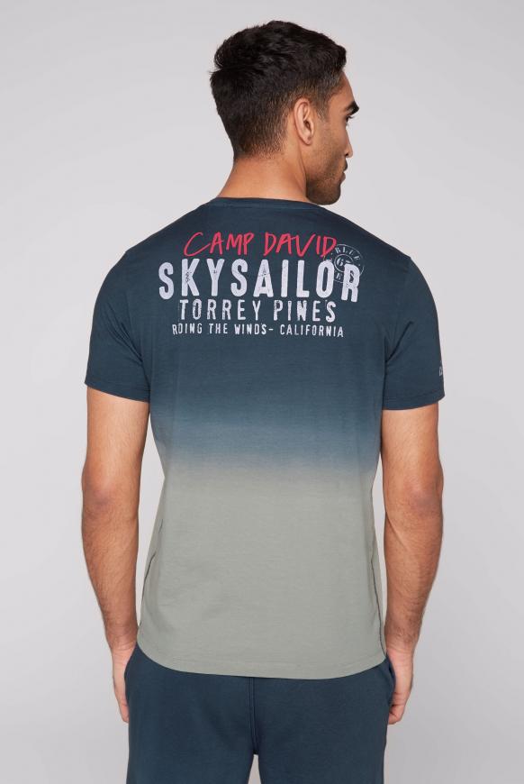 T-Shirt Dip Dye mit Logo Prints