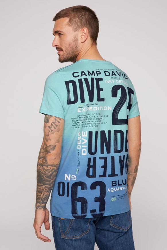 Opgive købmand præmie CAMP DAVID & SOCCX | T-Shirt Dip Dye mit Rücken-Print pacific blue