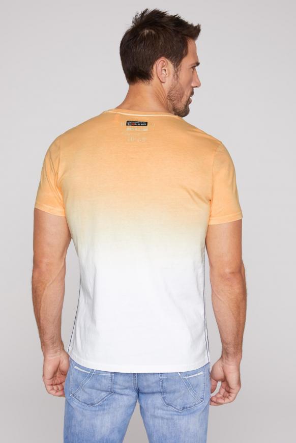 T-Shirt Dip Dye mit Used Print