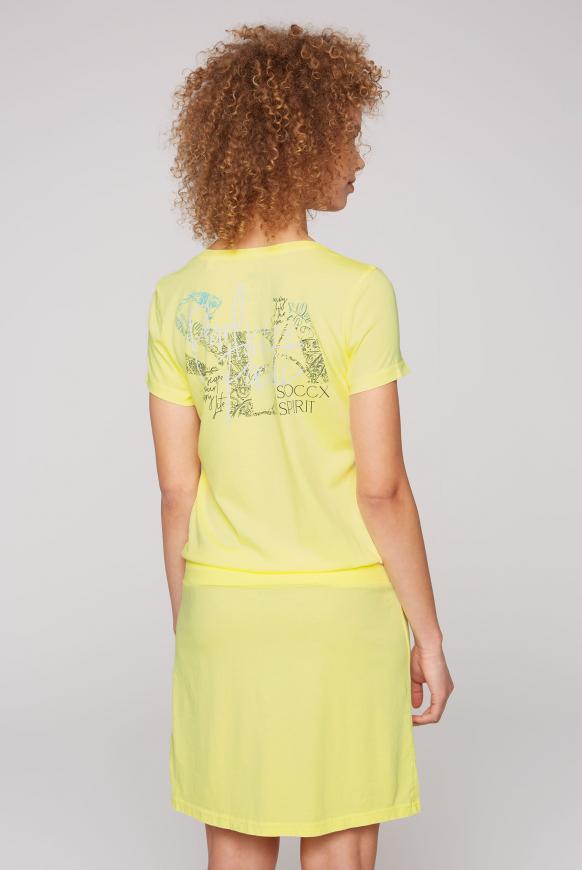 T-Shirt-Kleid mit geripptem Taillenbund
