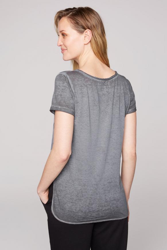 T-Shirt mit Ausbrenner-Effekten und Artwork