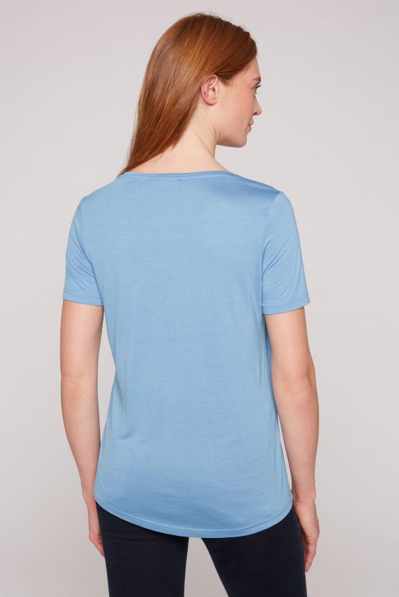 T-Shirt mit Glitter Wording Print