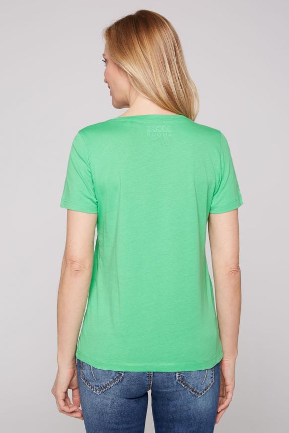 CAMP DAVID & SOCCX | T-Shirt mit Glitzer-Artwork frenchy green