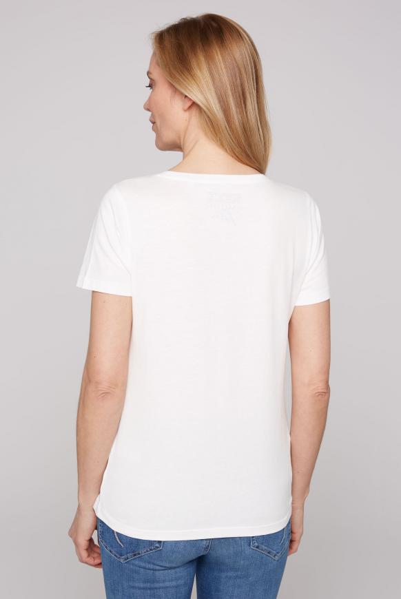 SOCCX T-Shirt ivory DAVID CAMP mit & Glitzer-Artwork |