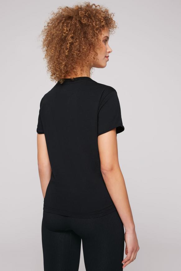 T-Shirt mit Knoten und Logo Print
