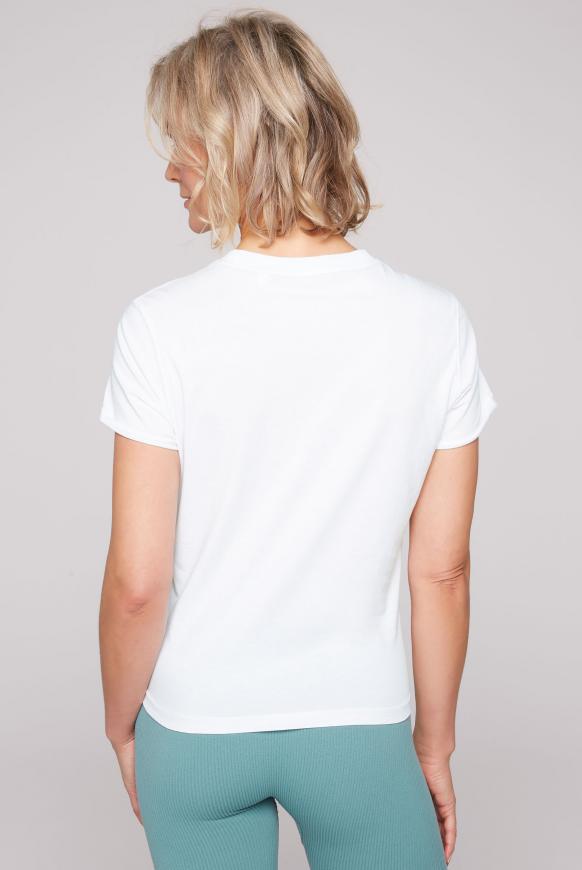 T-Shirt mit Knoten und Logo Print