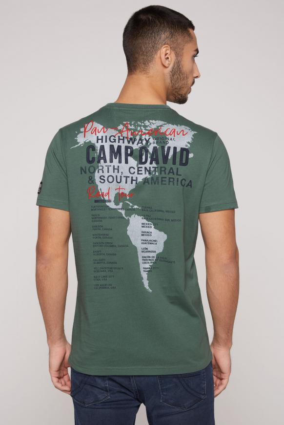 T-Shirt mit Label Prints und Stickereien