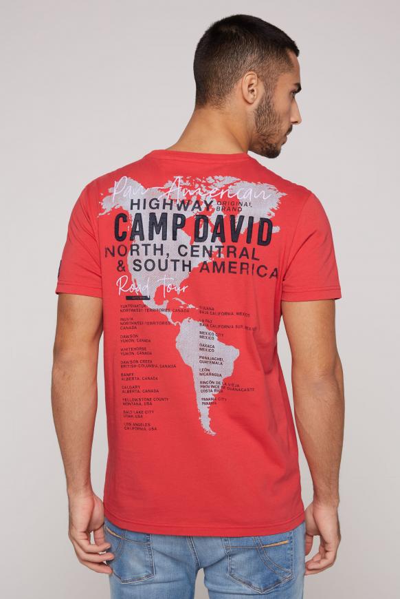 T-Shirt mit Label Prints und Stickereien