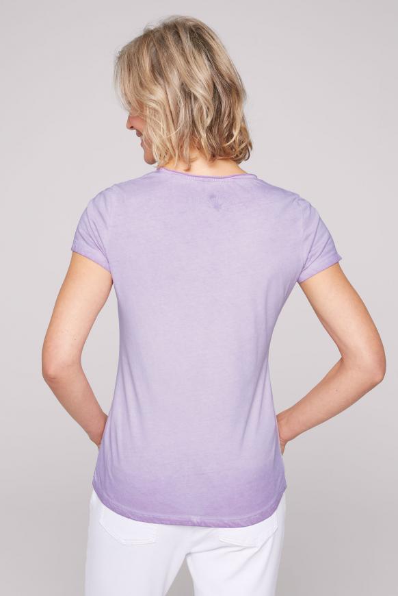 T-Shirt mit Print und Metallsteinchen
