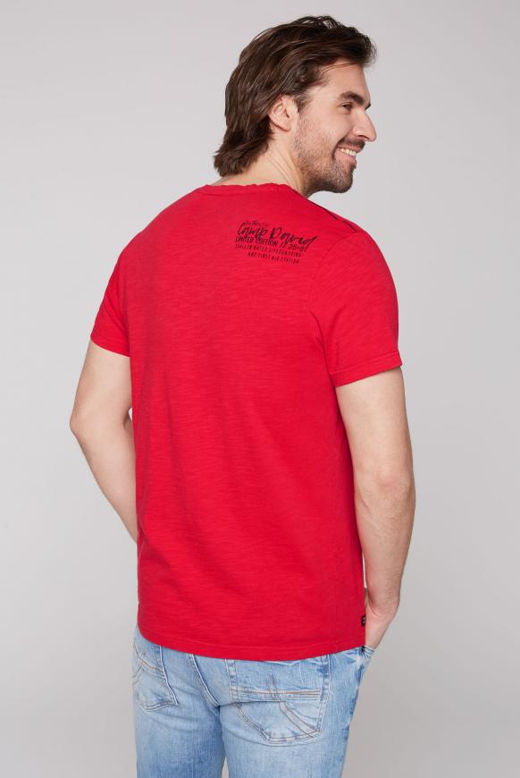 T-Shirt mit V-Neck und Frontprint