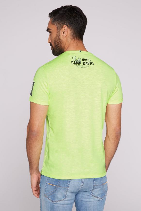 T-Shirt mit V-Neck und Photoprint
