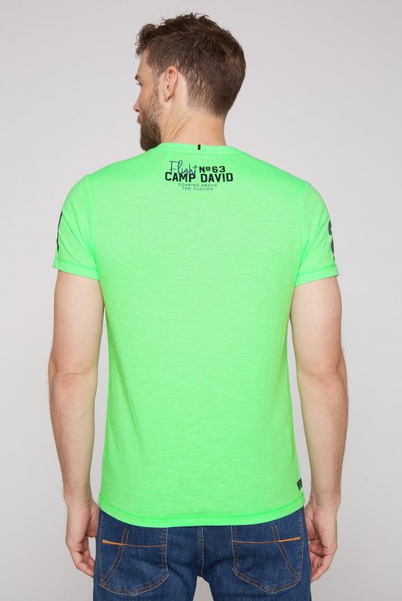 T-Shirt mit V-Neck und Photoprint