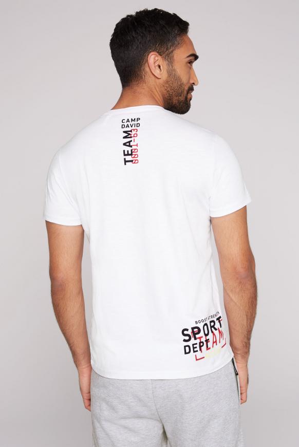 T-Shirt mit V-Neck und Rubber Prints