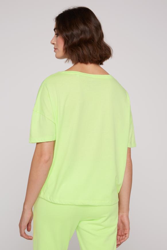 T-Shirt mit verstellbarem Gummizugsaum