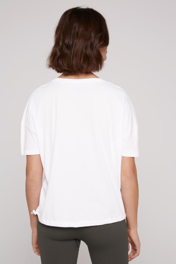 T-Shirt mit verstellbarem Gummizugsaum
