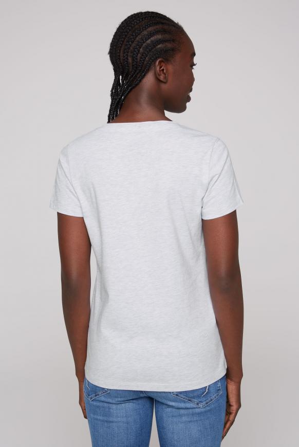 T-Shirt mit Wording und Pailletten-Print