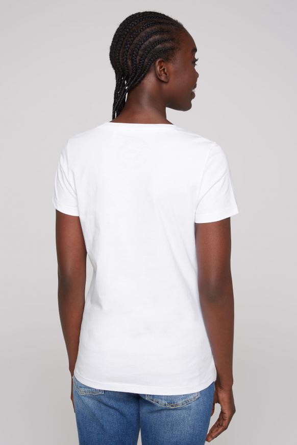 T-Shirt mit Wording und Pailletten-Print