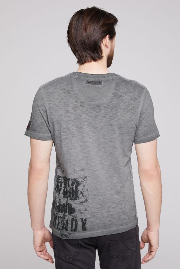 T-Shirt Oil Dyed mit Vintage Print