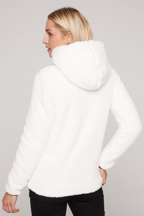 Teddyplüschjacke mit Kapuze