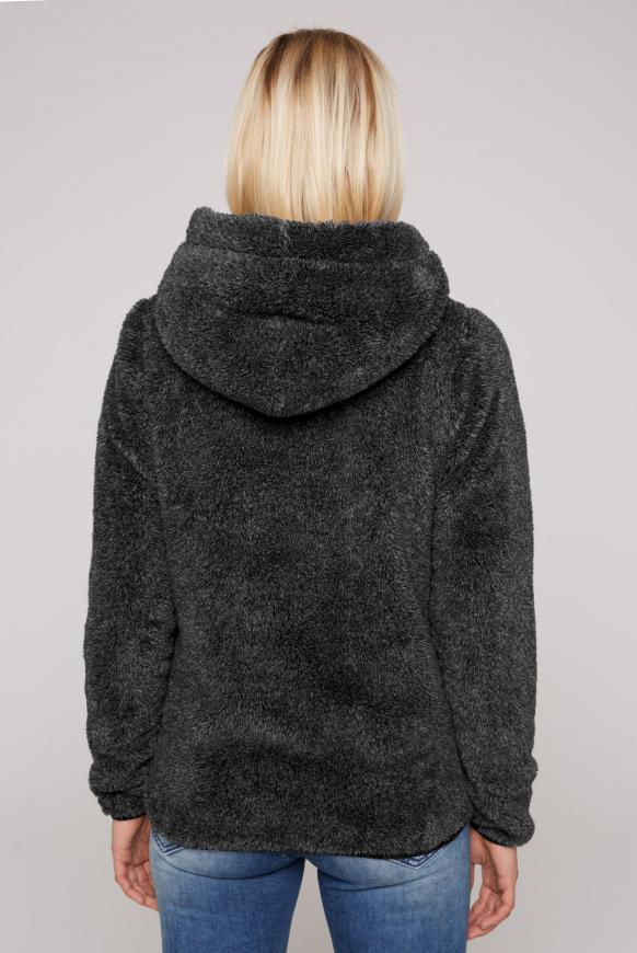 Teddyplüschjacke mit Kapuze