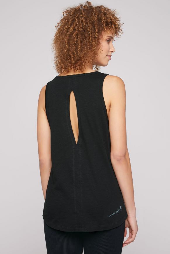 Top mit Print und Cut-Out am Rücken
