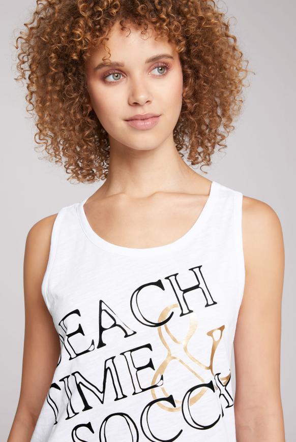 Top mit Print und Cut-Out am Rücken