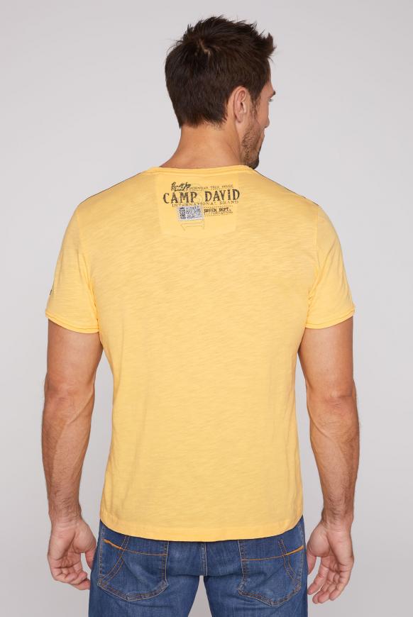 V-Shirt mit Prints und Stickereien