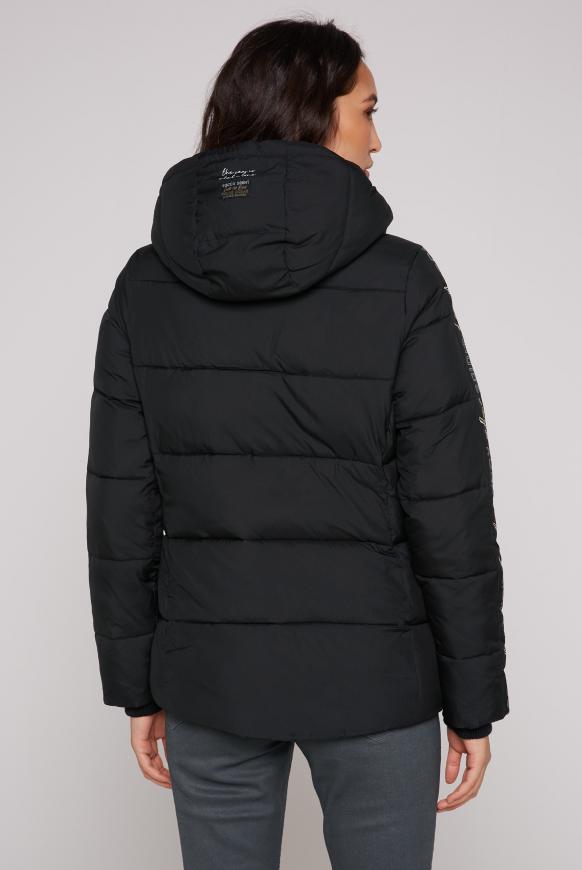 Winterjacke mit Kapuze und Logo-Tapes