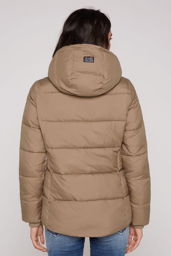 Winterjacke mit Kapuze und Logo-Tapes