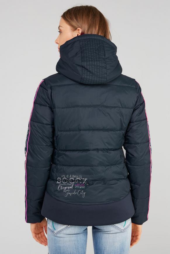 Winterjacke mit Logo-Tape und Stretchbund