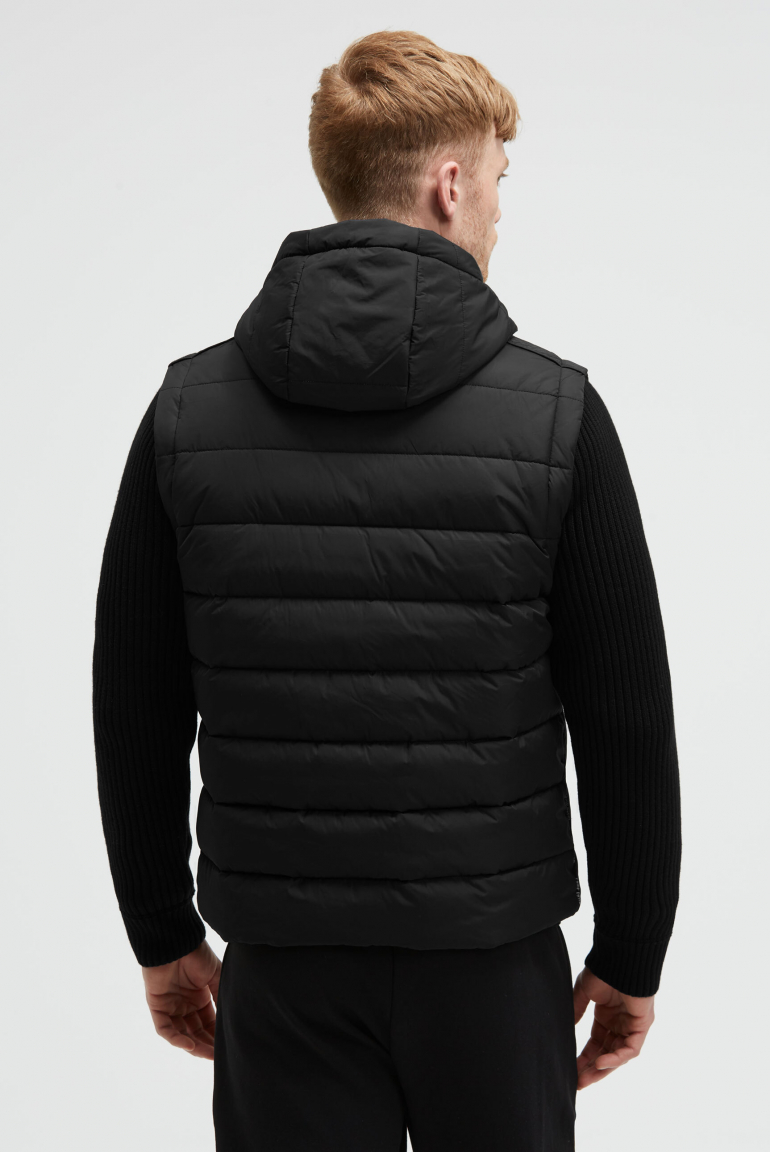 2-in-1 Steppweste mit abtrennbaren Strickärmeln