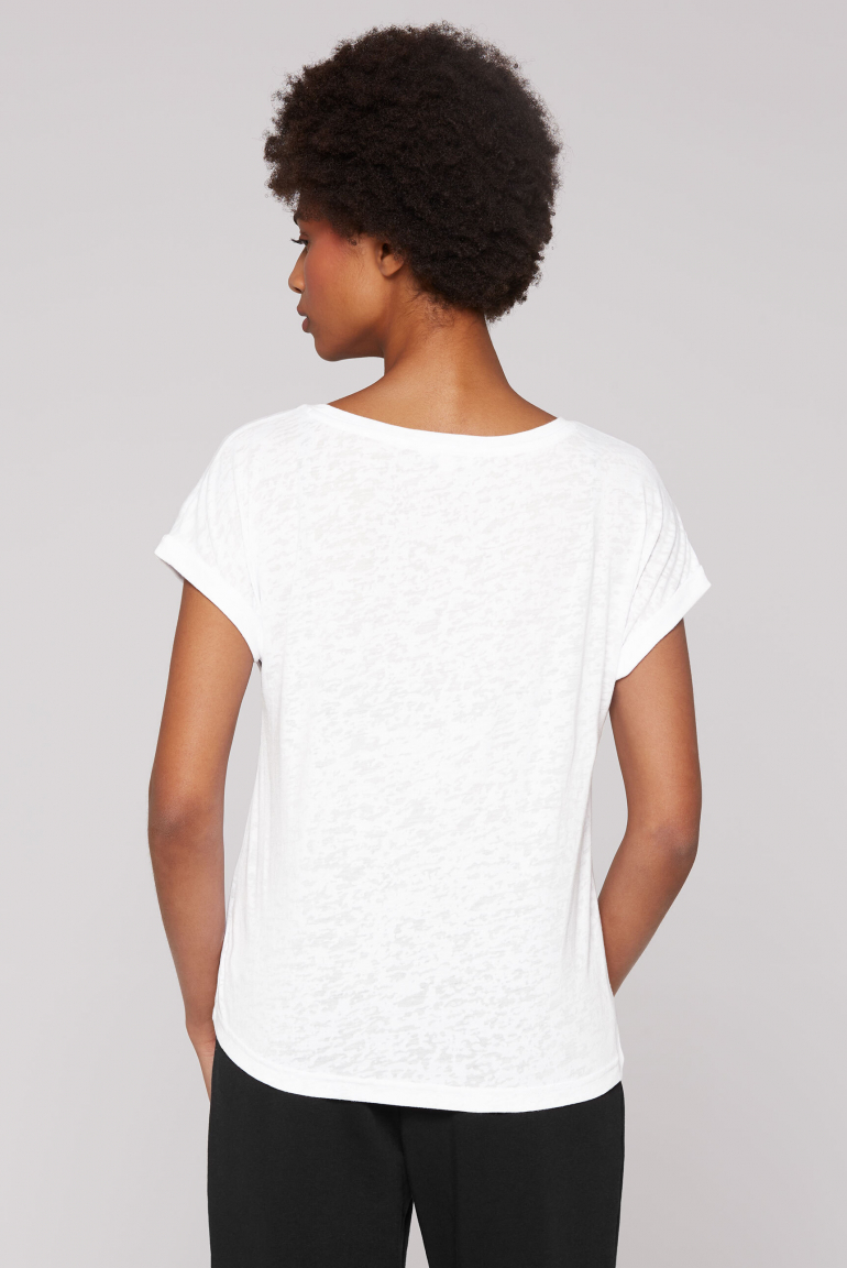 Ärmelloses Shirt mit Ausbrenner-Effekten