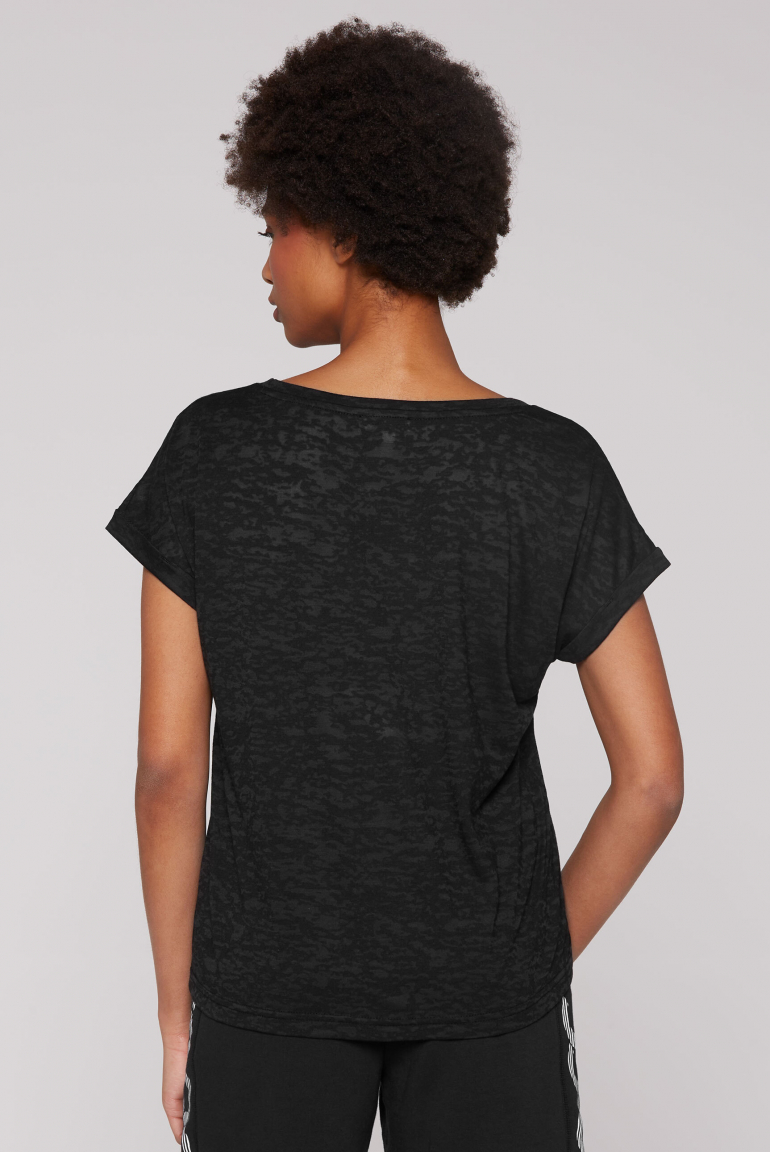 Ärmelloses Shirt mit Ausbrenner-Effekten