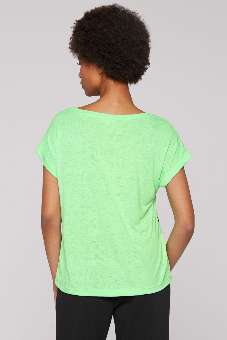 Ärmelloses Shirt mit Ausbrenner-Effekten