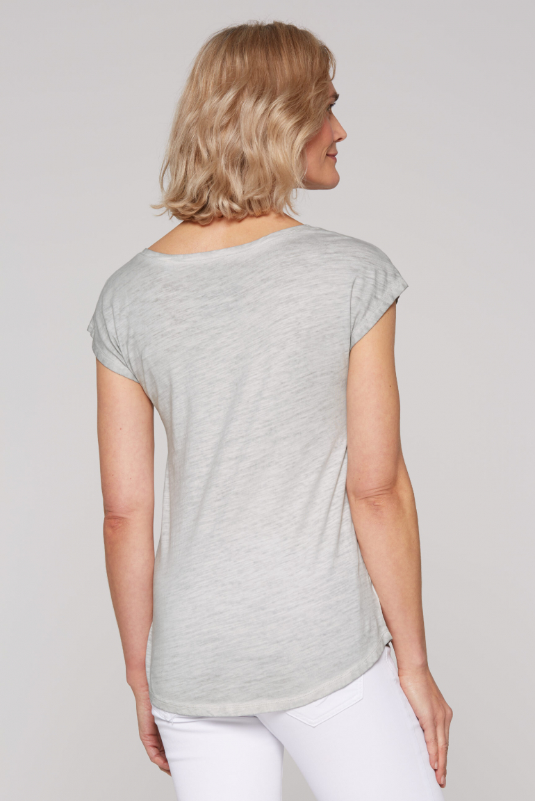 Ärmelloses Shirt mit V-Ausschnitt und Artwork