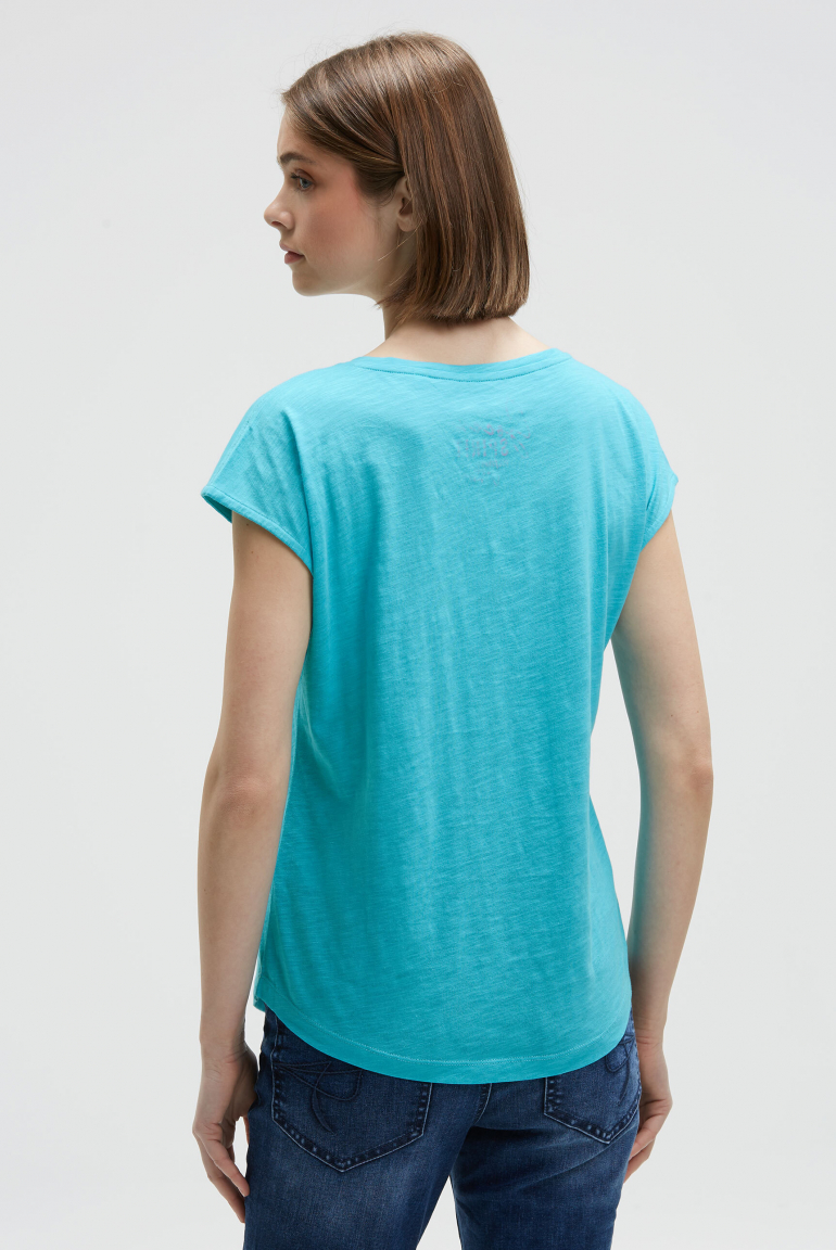 Ärmelloses Shirt mit V-Ausschnitt und Prints