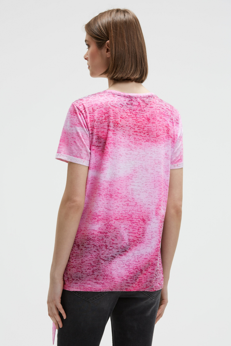 Ausbrenner-Shirt mit Pailletten-Wording