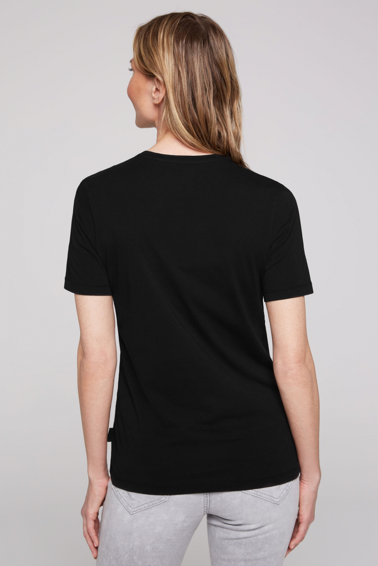 Basic T-Shirt mit Rundhalsausschnitt