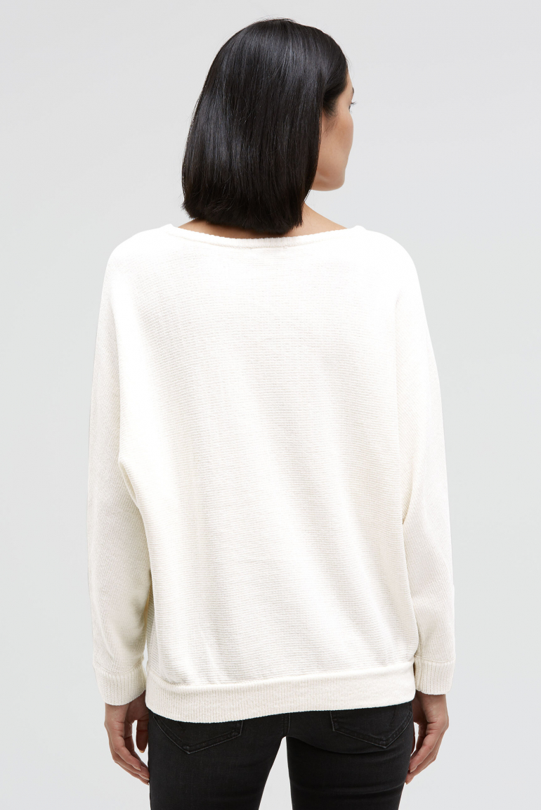 Chenille-Pullover mit Glitter Print