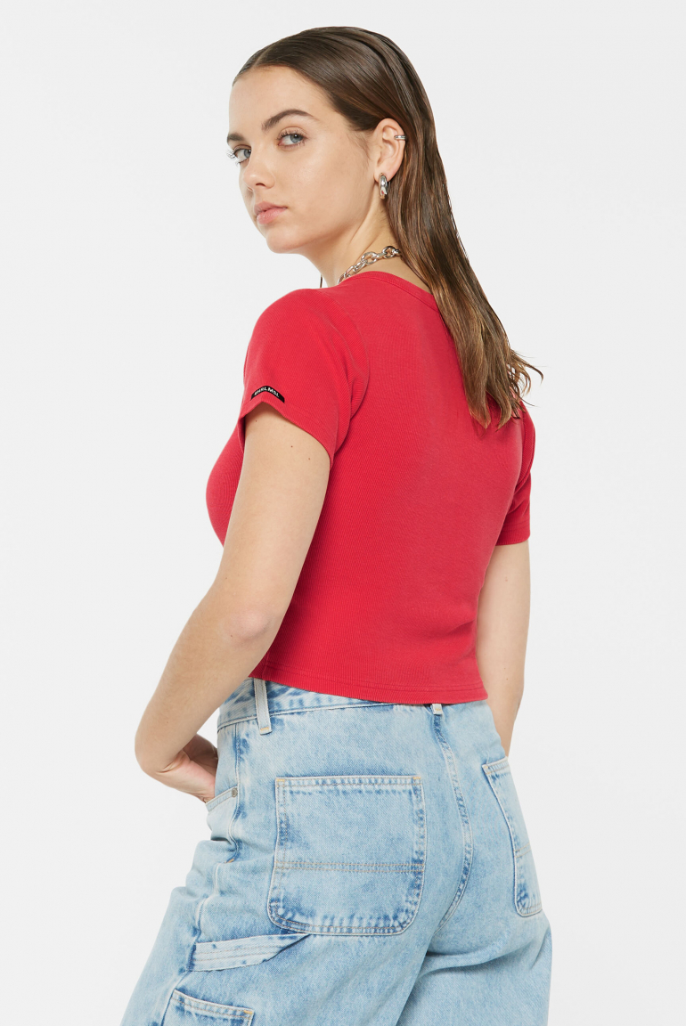 CLE-O Cropped Rib Cardigan