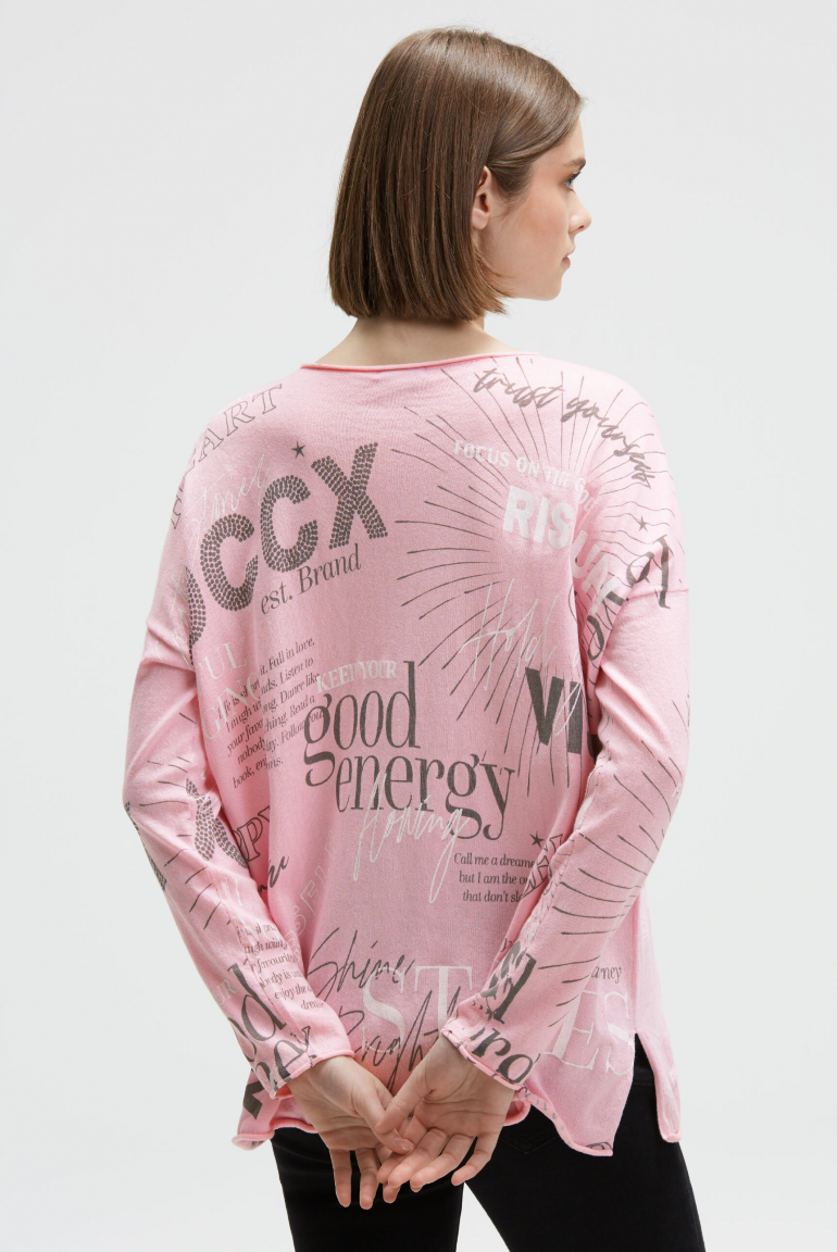 Feinstrickpullover mit All Over Print
